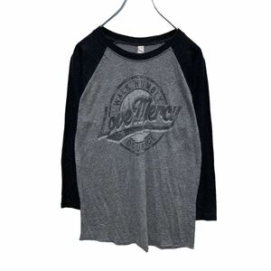 Next Level ラグラン 7分丈 Tシャツ XS グレー プリント Tシャツ 古着卸 アメリカ仕入 a504-5326