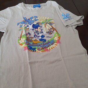 ディズニーミッキー半袖Tシャツ キッズ130 東京ディズニーリゾート　ランド　シー　ジーニー　チップとデール魔法のランプ　スプラッシュ夏