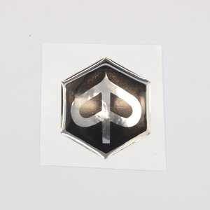 3D Sticker Vespa Piaggio hexagonal black/mirror for Piaggio Scooter ピアジオ 六角バッジ ホーンカバー ベスパ ZIP MP3