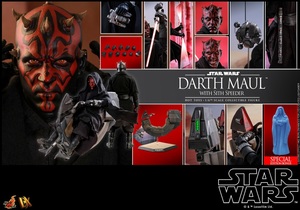 ★残り1個!! ★新品未開封!! ★HOTTOYS 1/6 DARTH MAUL with SITH SPEEDER スター・ウォーズ エピソード1★