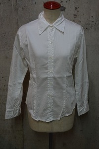 ポールハーデン シューメーカーズ　Paul Harnden　Shoemakers　ウォッシュ　長袖　シャツ　M　womens　shirt E0295