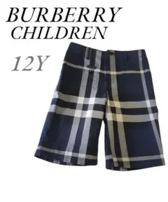 BURBERRY CHILDREN ハーフパンツ 紺 メガチェック 12Y