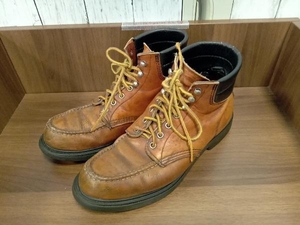 RED WING レッドウィング ショートブーツ 204 プリント羽タグ ブラウン ワークブーツ 90s スーパーソール メンズシューズ 28cm