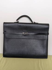 HERMES エルメス ケリーデペッシュ38 ブラック パラジウム金具 □K刻印