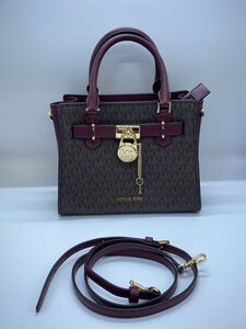 MICHAEL KORS◆ハンドバッグ/レザー/BRW/総柄/35F1GHMS1B