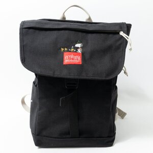 【1円スタート】Manhattan Portage × PEANUTS マンハッタンポーテージ × ピーナッツ コラボ リュックサック スヌーピー ブラック bag 鞄