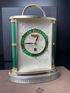 Patek Philippe Clock 天然石 Malachite