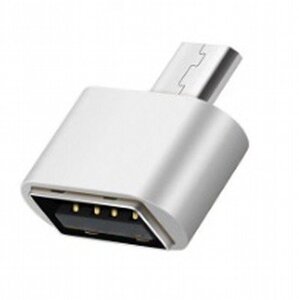 【vaps_5】USB to microUSB 変換アダプタ OTG対応 《ホワイト》 USB2.0 500mA Type-A メス - micro USB オス 送込