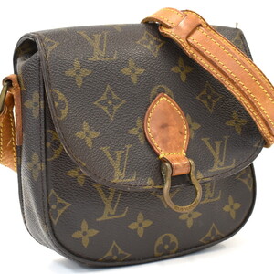 1円 ◆定価9万 LOUIS VUITTON ルイヴィトン ショルダーバッグ サンクルーPM M51244 モノグラム ブラウン◆E.Cslo.tI-10