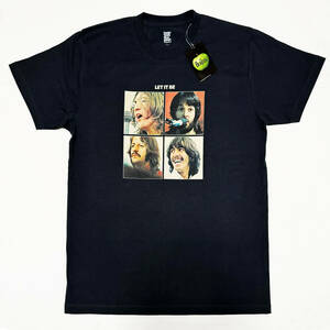 ■THE BEATLES/LET IT BE/アルバム・ジャケットプリントTシャツ・ブラックL新品■