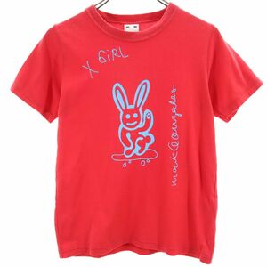 エックスガール 半袖 Tシャツ 1 赤 X-girl レディース