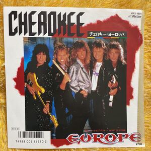 白盤◆即決！◆美盤 中古 EP■【EUROPE ヨーロッパ / CHEROKEE チェロキー / HEART OF STONE】7inch 7インチ■HR HM プロモ 見本盤