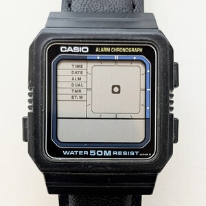 希少レア CASIO AE-10W CASIO ALARM CHRONOGRAPH WATER 50M RESIST カシオ アラームクロノグラフ 50M防水 電池切れ 不動 動作未確認 現状品