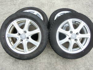 [302] Euro Speed 14インチ アルミホイール 4穴 14×4.5J +43 4本セット タイヤ 155/65R14 軽自動車