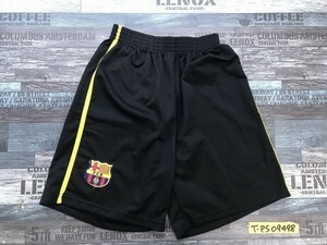 INTER SOCCER キッズ FCB ワッペン付き ハーフパンツ 大きいサイズ XXL 黒