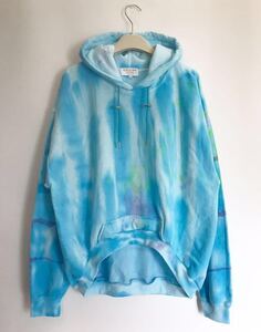 COLLINA STRADA コリーナ ストラダ ROUND HEM TURQUOISE TIE DYE HOODIE size.M col.L.BLUE