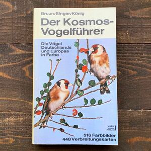 ドイツの古い鳥類図鑑(Der Kosmos-Vogelfuhrer 1971年)/アンティーク ヴィンテージ ヨーロッパ 鳥図鑑 鳥のイラスト 雰囲気◎/