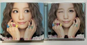 西野カナ　「LOVE it」(CD+DVD)2枚組　初回限定盤　DVD CD J-POP 