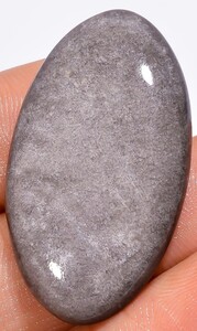 ★シルバーシーンオブシディアン　Silver Sheen Obsidian Oval Shape Cabochon Gemstone 25 Ct. 33X19X5 mm SB-24635