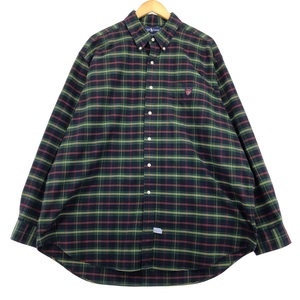 古着 ラルフローレン Ralph Lauren The Big Shirt 長袖 ボタンダウンチェックシャツ メンズXL相当 /eaa487188