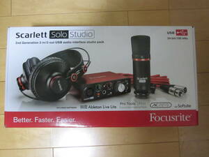 【未使用品】 Focusrite Scarlett Solo Studio(2ND Gen) オーディオインターフェイス コンデンサマイク ヘッドフォン フォーカスライト