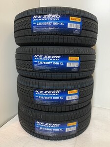 ＜送料別＞未使用スタッドレス 225/55R17 101H XL 2022年(WP008)４本セット　 ピレリ アイスゼロアシンメトリコ 225/55/17 225-55-17