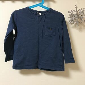 キッズ　長袖Tシャツ 104 ZARABOYS ZARA ザラ ロンT ネイビー　ポケット