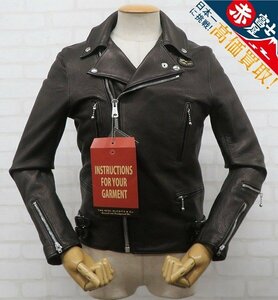 3J4754/未使用品 THE REAL McCOY’S×Lewis Leathers ライトニング ディアスキン 英国製 リアルマッコイズ ルイスレザー ライダース