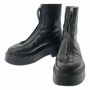 THE ROW / ザロウ | F1144 L64R ZIPPED BOOT 1 カーフレザー センタージップ ブーツ | 37 | ブラック | レディース