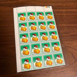 切手 年賀切手 昭和56年 1981 20円×20枚 額面400円 カラーマーク にわとり