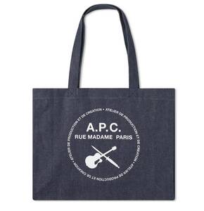 APC ギター ロゴ デニム トートバッグ アーペーセー