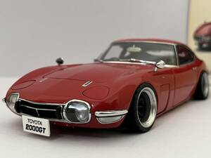 AUTOart オートアート 1/18 78746 TOYOTA 2000GT COUPE UPGRADED RED トヨタ 2000GT アップグレード ホイール交換・ローダウン カスタム品