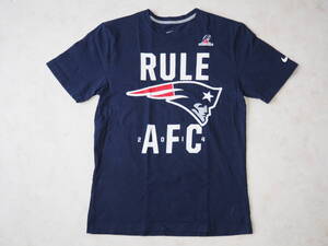 ☆送料無料☆ NIKE ナイキ USA直輸入 古着 NFL NEW ENGLAND PATRIOTS ニューイングランド・ペイトリオッツ Tシャツ メンズ M ネイビー 中古