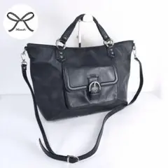 COACH　コーチ　2way ハンドバッグ　ショルダーバッグ　ビジネス　ブラック