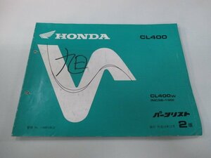 CL400 パーツリスト 2版 ホンダ 正規 中古 バイク 整備書 NC38-100 ak 車検 パーツカタログ 整備書