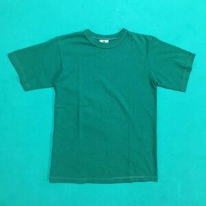 送料込 米国製 goodwear Ｔシャツ green Sサイズ 美中古 グッドウェア Tシャツ 半袖 無地 緑 made in usa