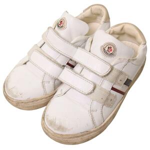 モンクレール MONCLER キッズ スニーカー ベルクロ ローカット シューズ 子供 靴 29 18.0 白 ホワイト ur29