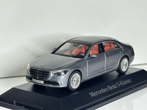 ディーラー販促品 1/43 メルセデスベンツ Sクラス W223 セレナイトグレー S400 タン内装 herpa ミニカー 前期