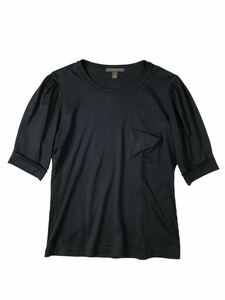 (D) louis vuitton ルイヴィトン ハーフスリーブ Tシャツ S ブラック カットソー 送料250円 (ma)