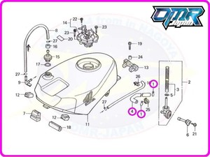 【新品】 フューエルホース＆クリップ MC18 16954-KV3-700 15771-KV6-000