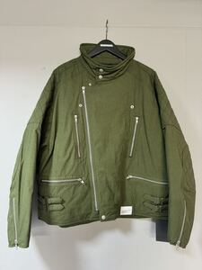 ★ NEIGHBORHOOD ネイハーフッド STANDCOLLAR RIDERS JACKET スタンドカラー ライダース オリーブ Lサイズ 新品未使用品 サンダーボルト