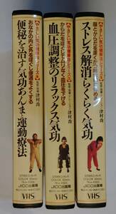 ビデオ　ビデオテープ　NHK趣味百科　気功　健康　ストレス　胃　便秘　血圧　7本セット