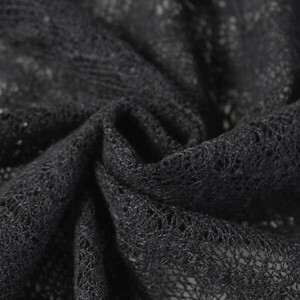 ♪コットンラッセルチュールレース 黒 巾：90cm♪2.2m[1099]