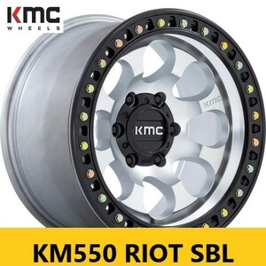 新作 チューナサイズ マシーン 新品4本 KMC KM550 RIOT SBL 8.5J×17in IS10 127 5H JEEP ラングラー グラディエーター