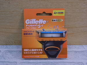 ◎K/555●【未使用品】ジレット Gillette☆T字カミソリ用替刃 4個組☆フュージョン FUSION 5+1