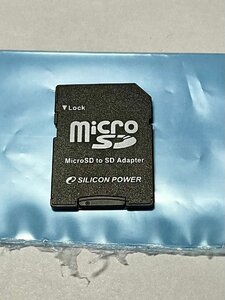 SILICON POWER シリコンパワー microSDカード 1GB 2枚 フォーマット済み SDカードアダプター付き 動作確認済みジャンク品