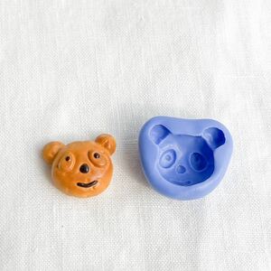 418 パンダパン型 菓子パン クッキー 動物 モールド スイーツ デコ 樹脂粘土 パーツ ハンドメイド ブルーミックス シリコン 型取り