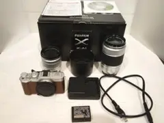 難あり　Fujifilm X-A1 ミラーレスダブルレンズキット付属品多数