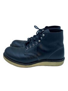 RED WING◆レースアップブーツ/27cm/BLK/レザー//