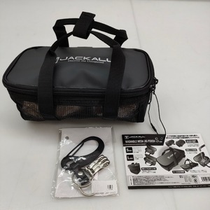 05w06321★1円~【JACKALLセット】WASHABLE MESH JIG POUCH S /ウォッシャブルメッシュジグポーチ カラビナキーホルダー 中古品